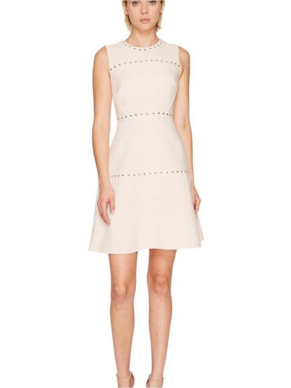 Kate Spade Baja Bound Studded Crepe Dress in Rose Dew - Size: 2